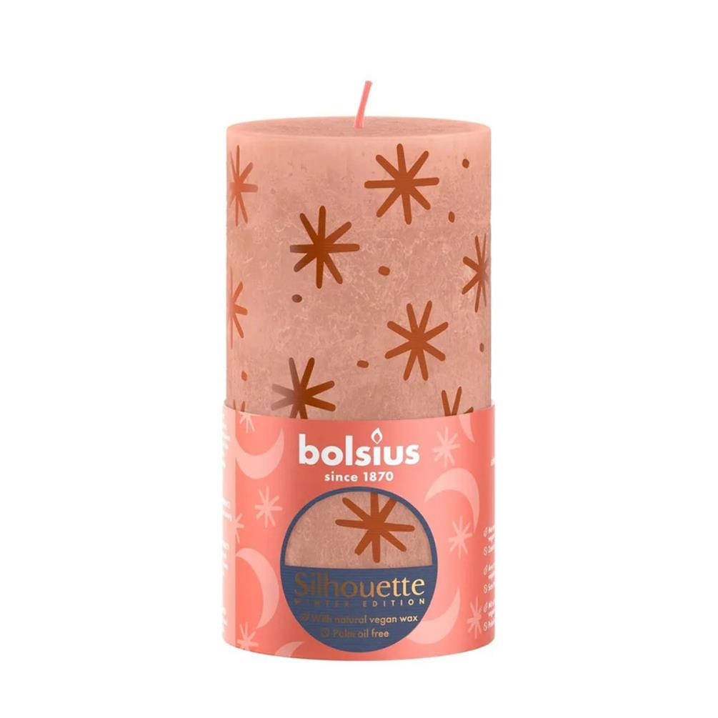 Bolsius Creamy Caramel Rustic Silhouette Pillar Candle  13cm x 7cm £7.19